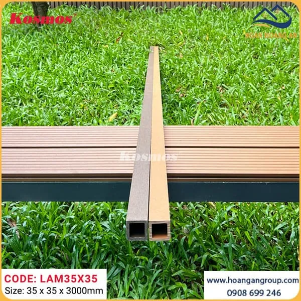 Thanh Lam Gỗ Nhựa Ngoài Trời Kosmos 35x35 Light Wood